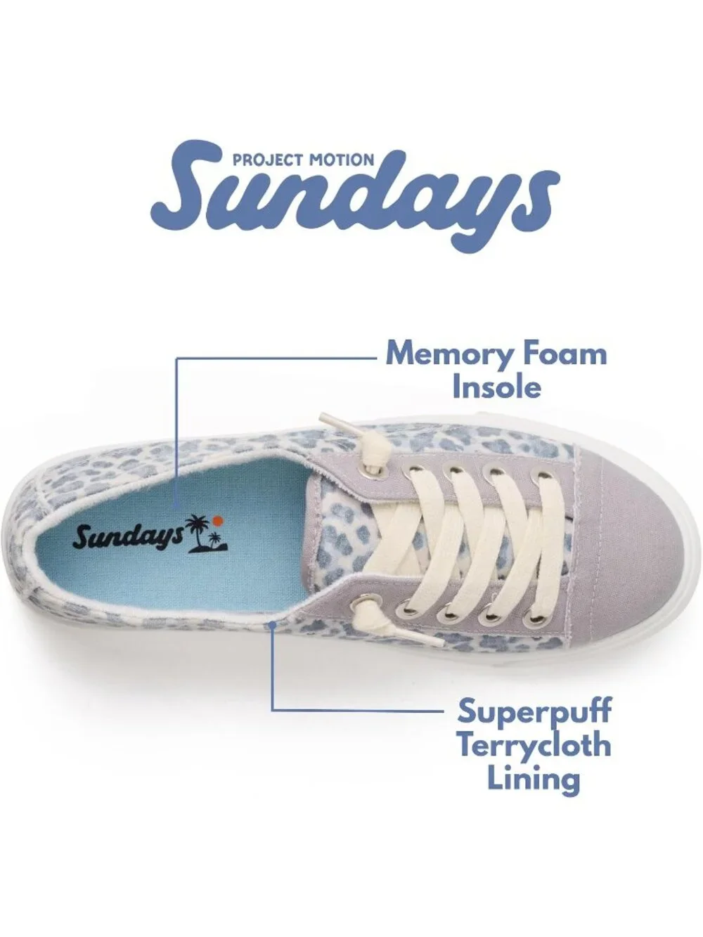 Women's Grey Canvas Memory Foam Insole Non Slip and Lightweight Sneakers
